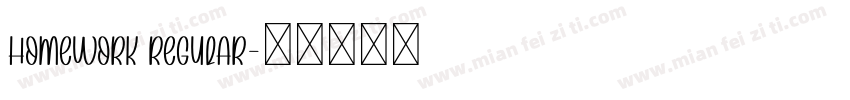 Homework Regular字体转换
